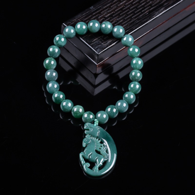 Jewelry & Watches Company - Doğal Yeşim Mavisi Su Zodyak Atı