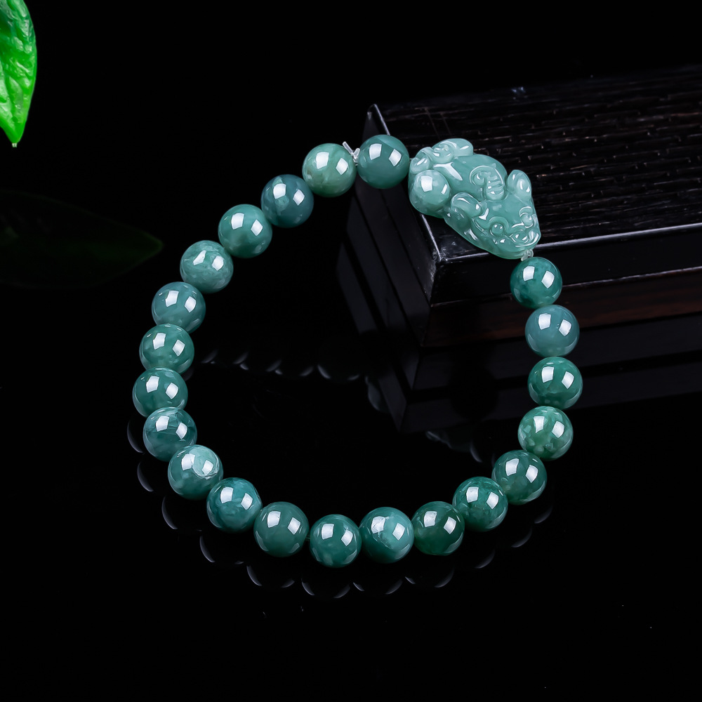 Jewelry & Watches Company - Doğal Birmanya Jadeite Pixiu Bilezik Vintage