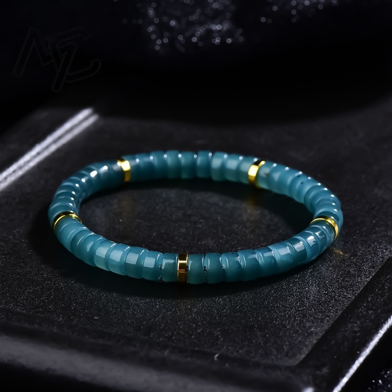 Jewelry & Watches Company - Doğal Yeşim Mavisi Su Abaküs Boncuklu