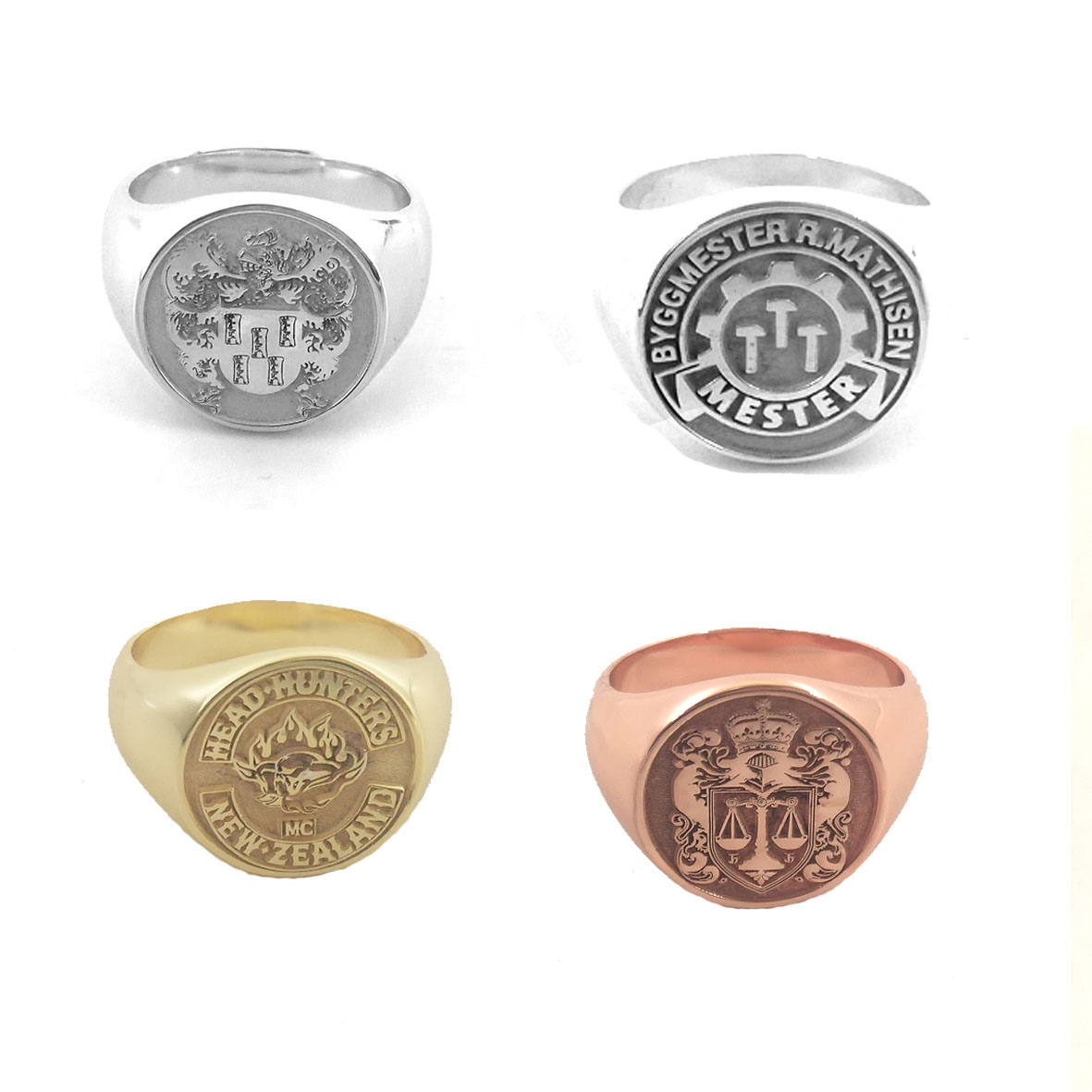 Özel Kazınmış 17mm Yuvarlak Üs - Mens Signet Ring incelemesi ve fiyatı