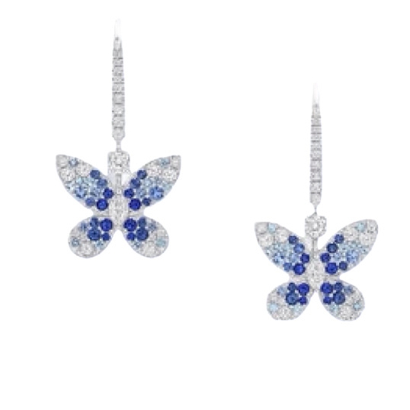 Yeni 925 Gümüş Yüksek Çift Mav - Diamond Stud Earrings incelemesi ve fiyatı