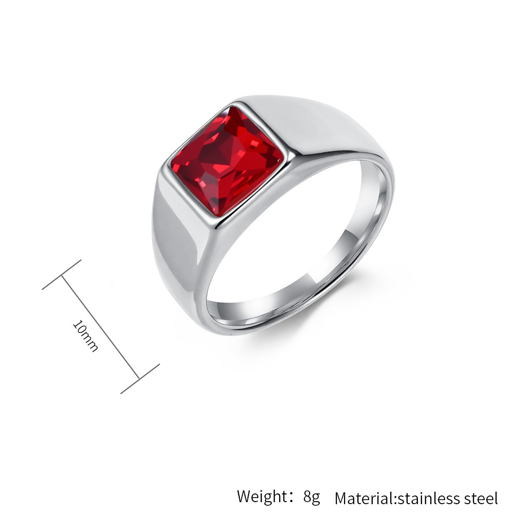 Paslanmaz Çelik Parlak Zirkon  - Mens Signet Ring incelemesi ve fiyatı