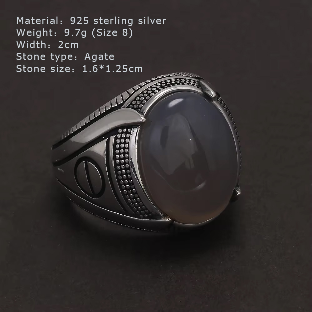 S925 Ayar Gümüş Akik Mühür Yüz - Mens Signet Ring incelemesi ve fiyatı