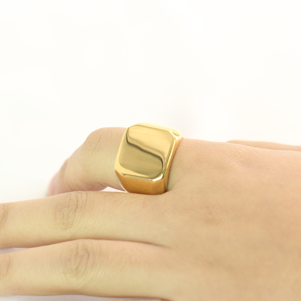 Ücretsiz kazımayı yeni gümüş/a - Mens Signet Ring incelemesi ve fiyatı