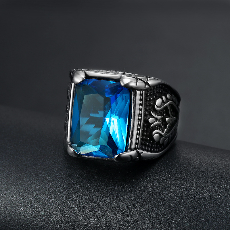 Gümüş renk erkekler kırmızı ma - Mens Signet Ring incelemesi ve fiyatı