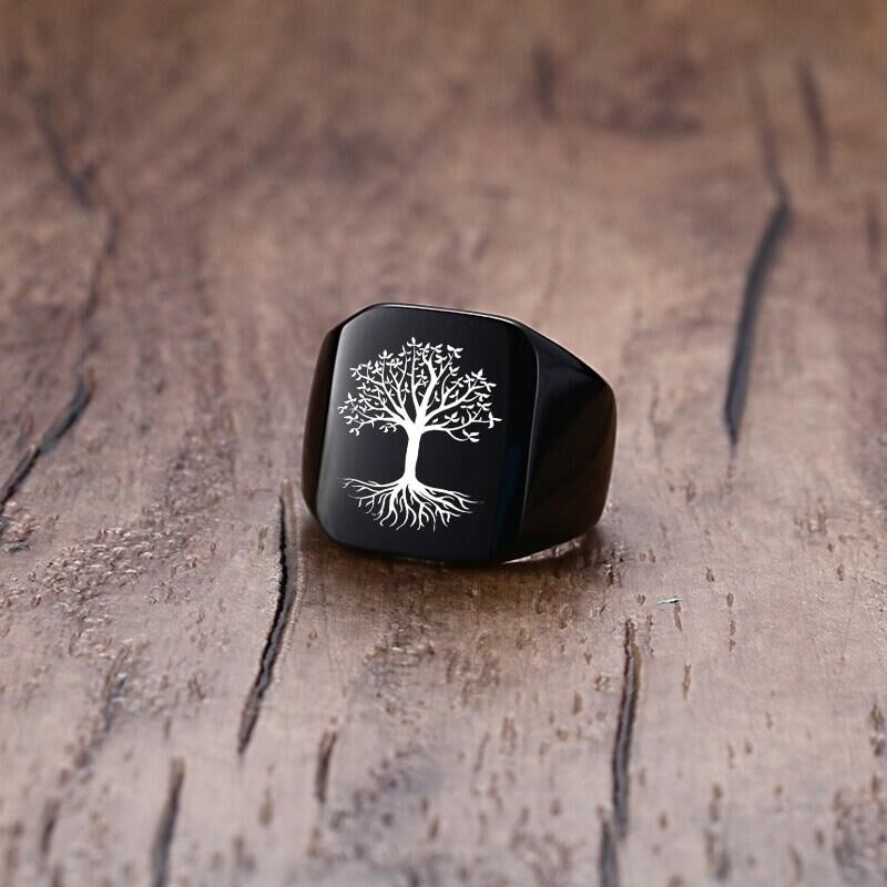 Vnox kaya Punk hayat ağacı Sig - Mens Signet Ring incelemesi ve fiyatı