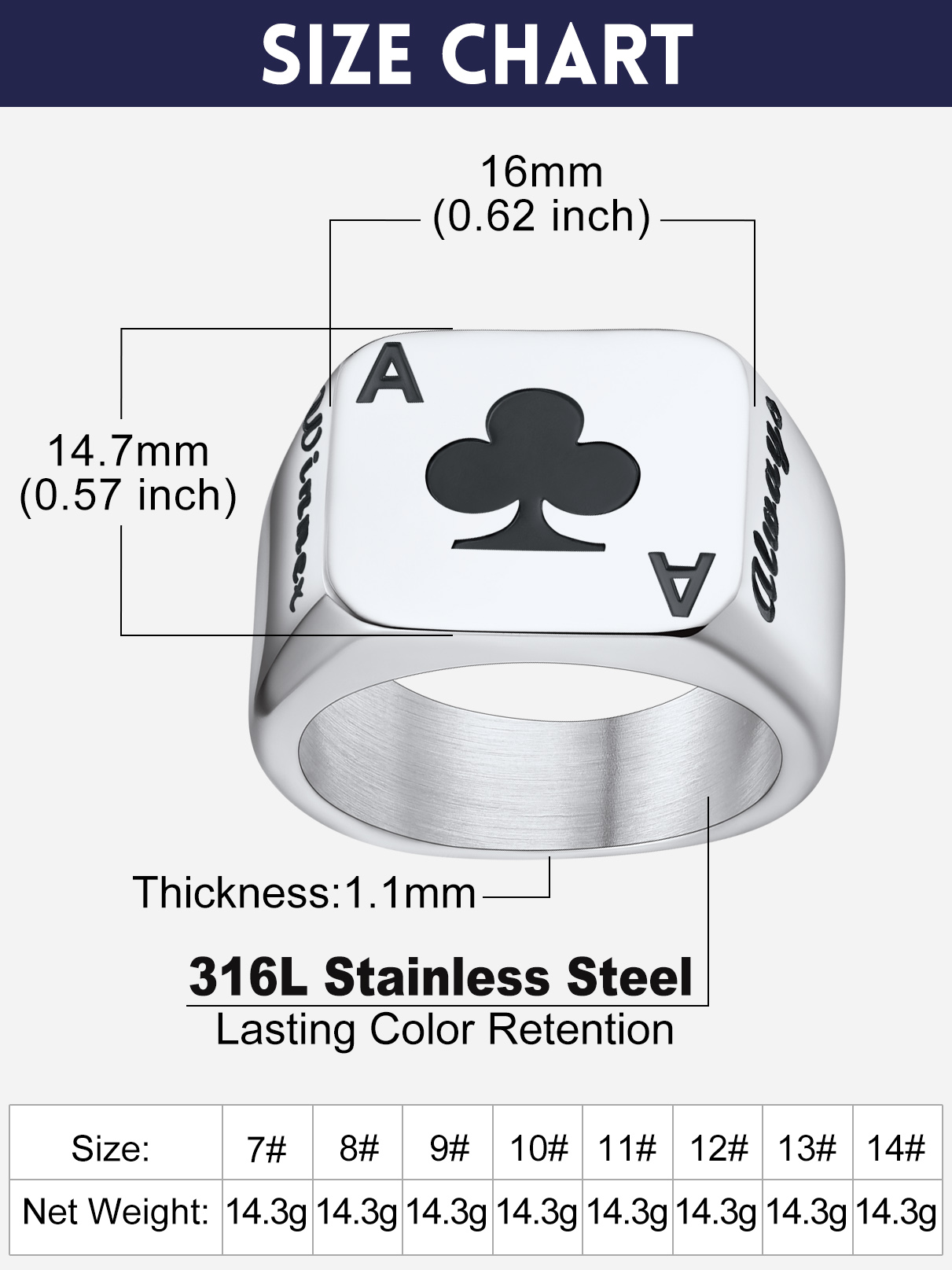 U7 Özelleştirilmiş Kare Dikdör - Mens Signet Ring incelemesi ve fiyatı