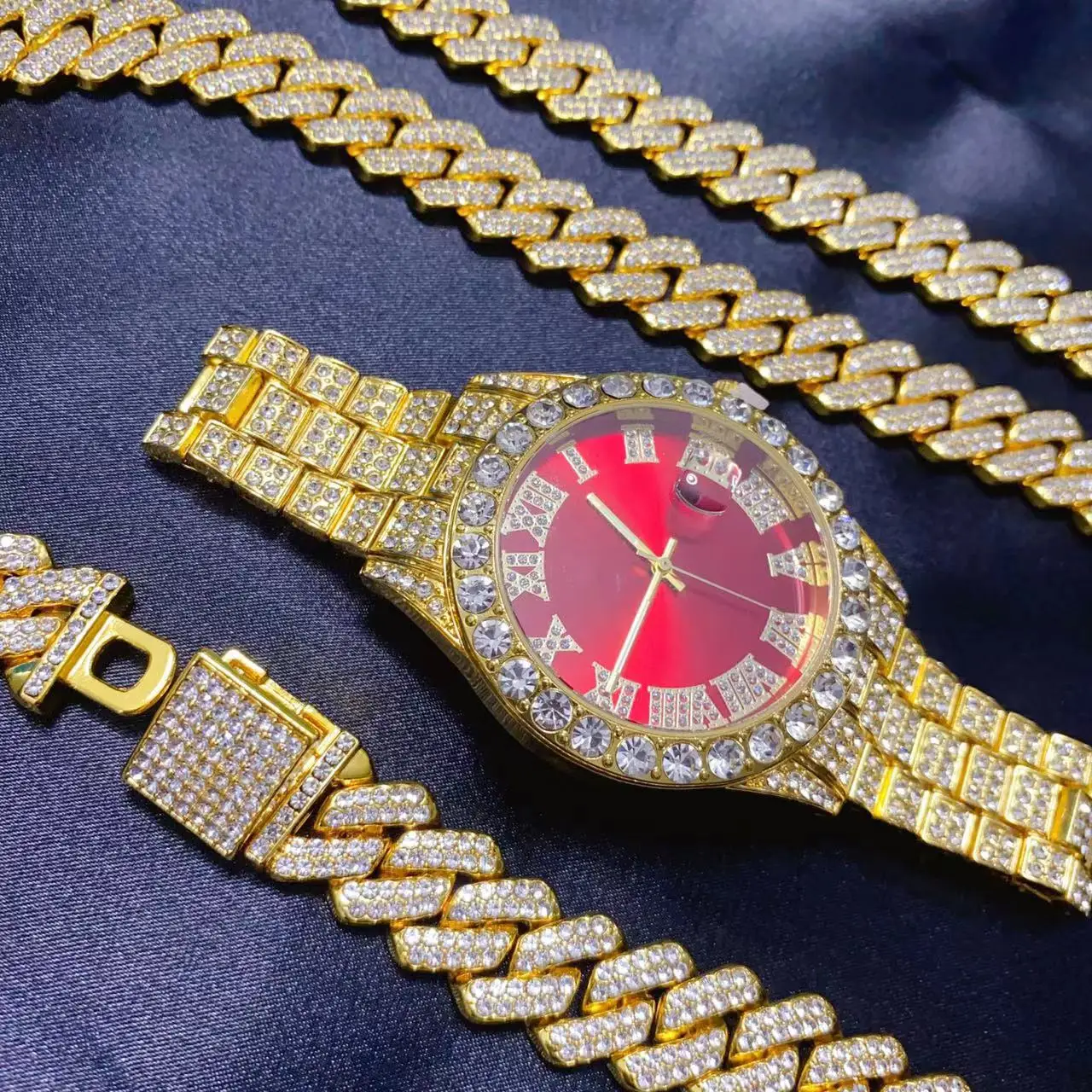 Erkekler için 3 Parça Hip Hop  - Icebox Jewelry Watches incelemesi ve fiyatı
